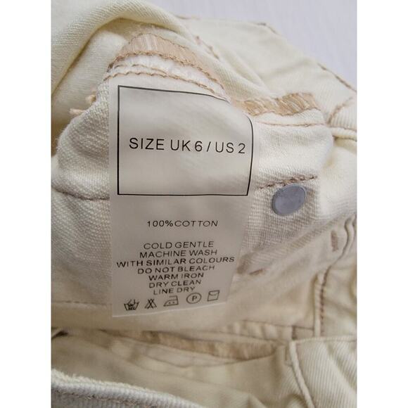 Maniere De Voir Cargo Denim Jeans Women’s 2 Tapered Snapp Of Ankle Stretwear - Picture 8 of 11